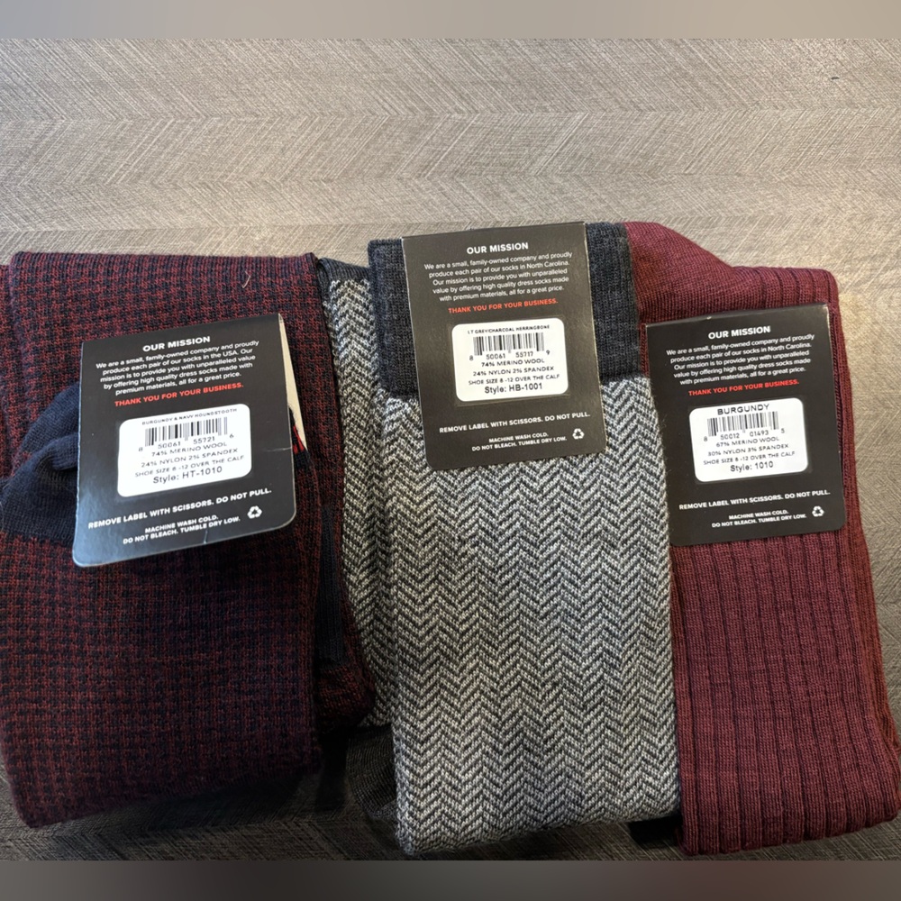 Boardroom Wool Herringbone and Solid Dress socks